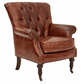HARPER AGED LEATHER ARMCHAIR - MyChocolateWood
