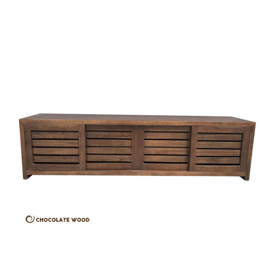 HAVANA TASSIE OAK SLIDING DOORS TV UNIT 180CM - MyChocolateWood