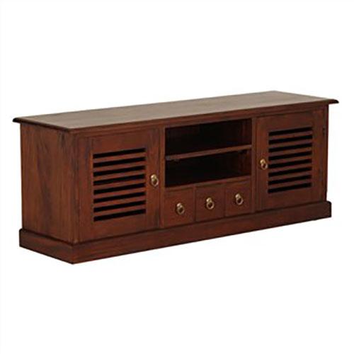 HAWAII SOLID MAHOGANY 2 DOOR 3 CD DRAWER TV UNIT IN MAHOGANY 160CM - MyChocolateWood