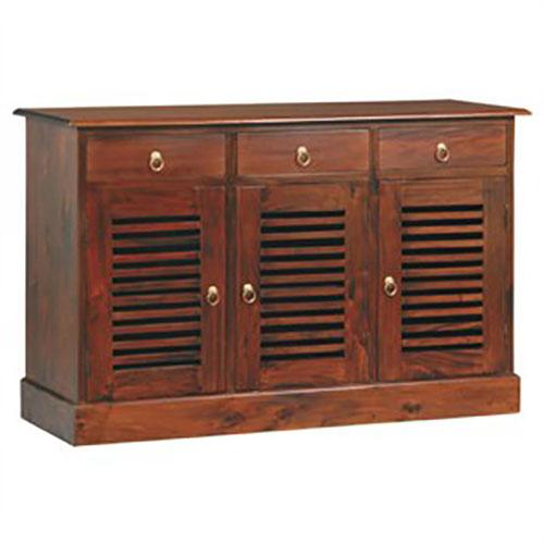 HAWAII SOLID MAHOGANY BUFFET/SIDEBOARD 3 DOORS 3 DRAWERS IN MAHOGANY COLOUR - MyChocolateWood