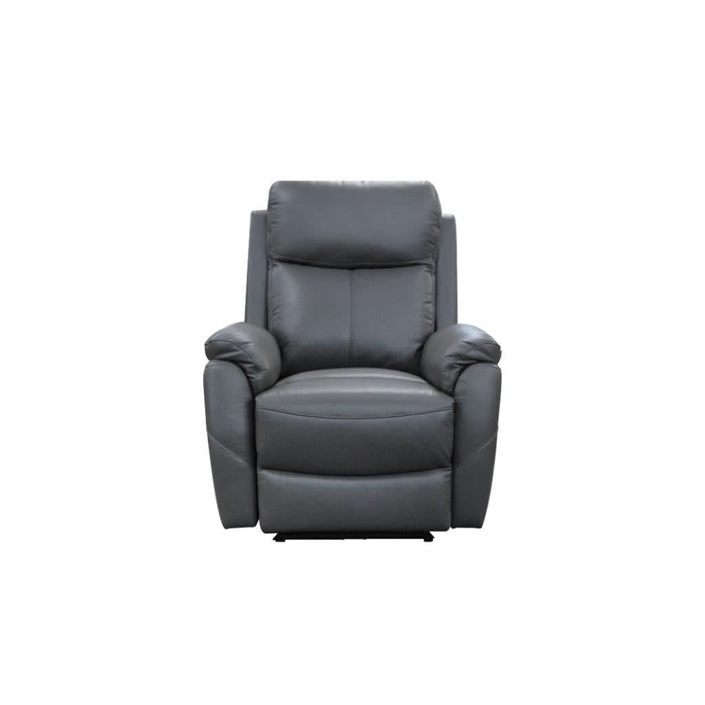 HAWES 3 PIECE ELECTRIC RECLINER 3-SEATER SOFA & 2 ARMCHAIRS GUNMETAL COLOUR - MyChocolateWood
