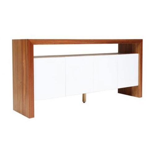 HELENA AUSTRALIAN BLACKWOOD 4 DOORS BUFFFET/SIDEBOARD IN WHITE POLYURETHANE AUSTRALIAN CUSTOM MADE - MyChocolateWood