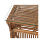 HENDERSON GLASS TOP RATTAN SIDE TABLE IN TOBACCO - MyChocolateWood