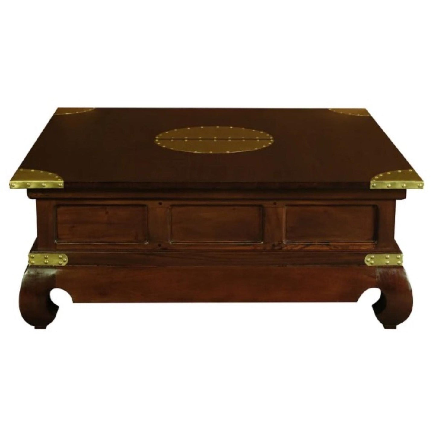HIROKO CHINESE STYLE SOLID MAHOGANY SQUARE COFFEE TABLE 4 DRAWERS IN MAHOGANY COLOUR - MyChocolateWood