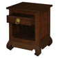 HIROKO OPIUM STYLE LEG 1 DRAWER & 1 SHELF BEDSIDE TABLE - MAHOGANY - MyChocolateWood