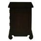 HIROKO OPIUM STYLE LEG 3 DRAWERS BEDSIDE TABLE - CHOCOLATE - MyChocolateWood