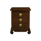 HIROKO OPIUM STYLE LEG 3 DRAWERS BEDSIDE TABLE - MAHOGANY - MyChocolateWood
