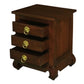 HIROKO OPIUM STYLE LEG 3 DRAWERS BEDSIDE TABLE - MAHOGANY - MyChocolateWood