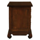 HIROKO OPIUM STYLE LEG 3 DRAWERS BEDSIDE TABLE - MAHOGANY - MyChocolateWood