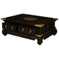 HIROKO SOLID MAHOGANY CHINESE STYLE RECTANGULAR COFFEE TABLE 4 DRAWERS IN CHOCOLATE COLOUR - MyChocolateWood