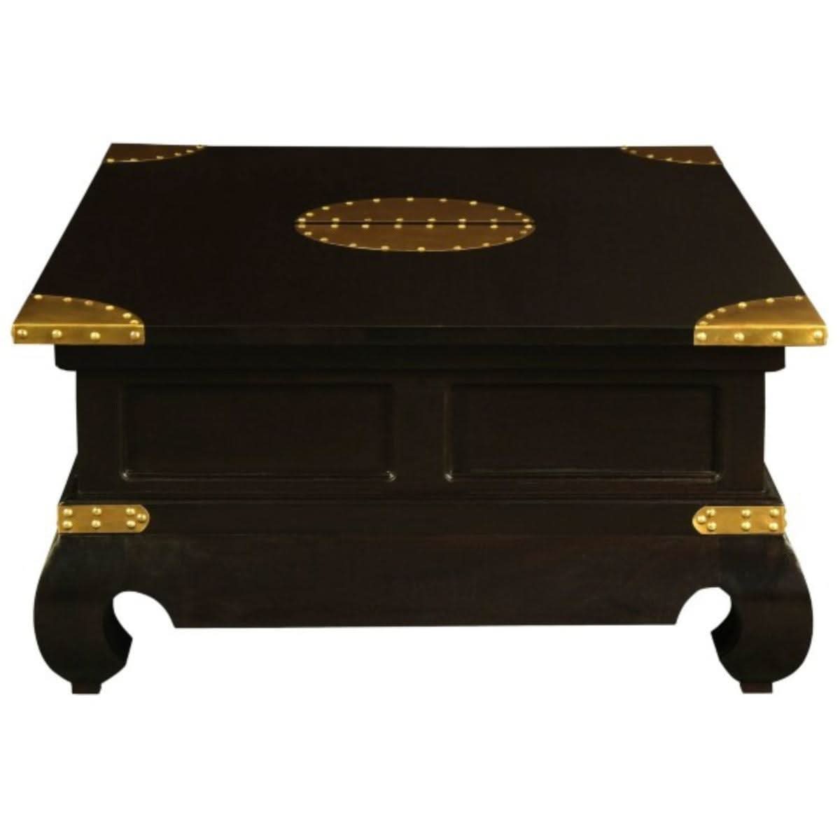 HIROKO SOLID MAHOGANY CHINESE STYLE RECTANGULAR COFFEE TABLE 4 DRAWERS IN CHOCOLATE COLOUR - MyChocolateWood