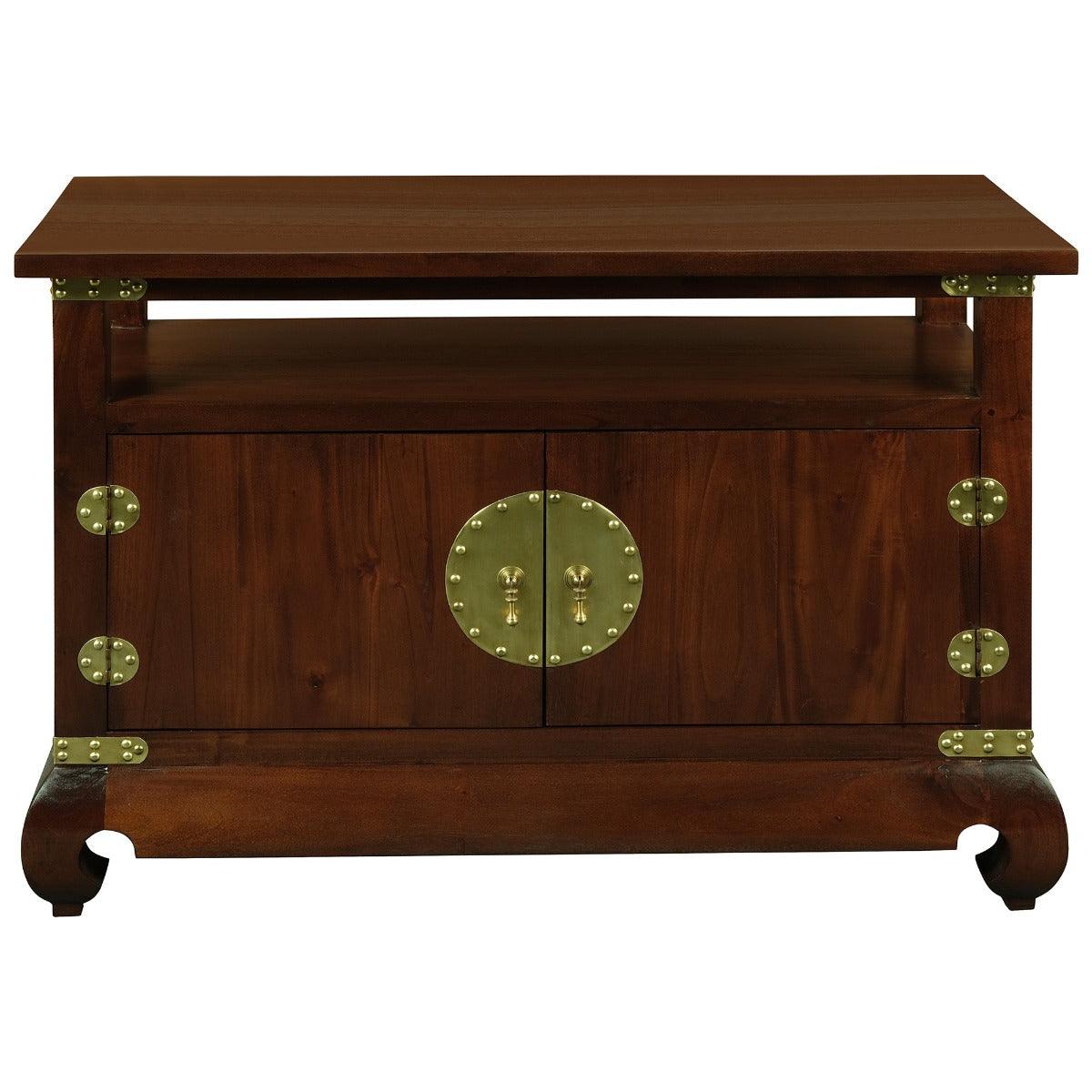 HIROKO SOLID MAHOGANY CHINESE STYLE TV UNIT IN MAHOGANY 97CM - MyChocolateWood