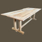 HOBART RECYCLED ELM TRESTLE DINING TABLE 240CM - MyChocolateWood