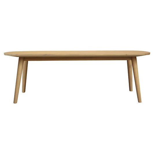 HUNTLEY OVAL DINING BENCH OAK TIMBER 130CM NATURAL - MyChocolateWood