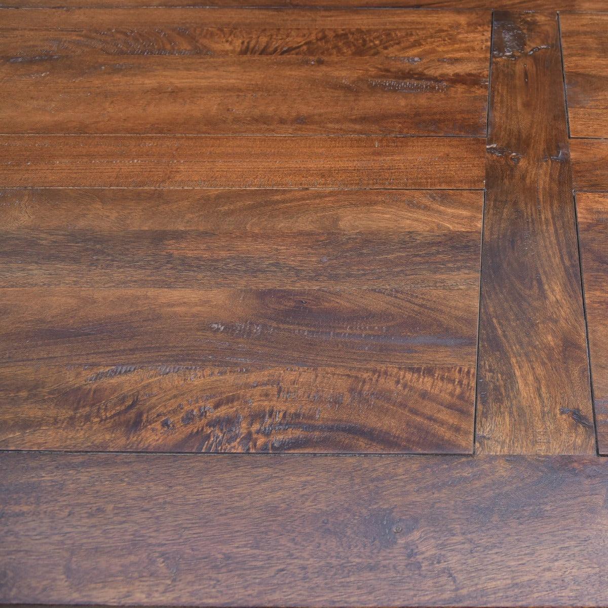 INGRID SOLID MANGO WOOD DINING TABLE IN LIGHT HONEY 210CM - MyChocolateWood