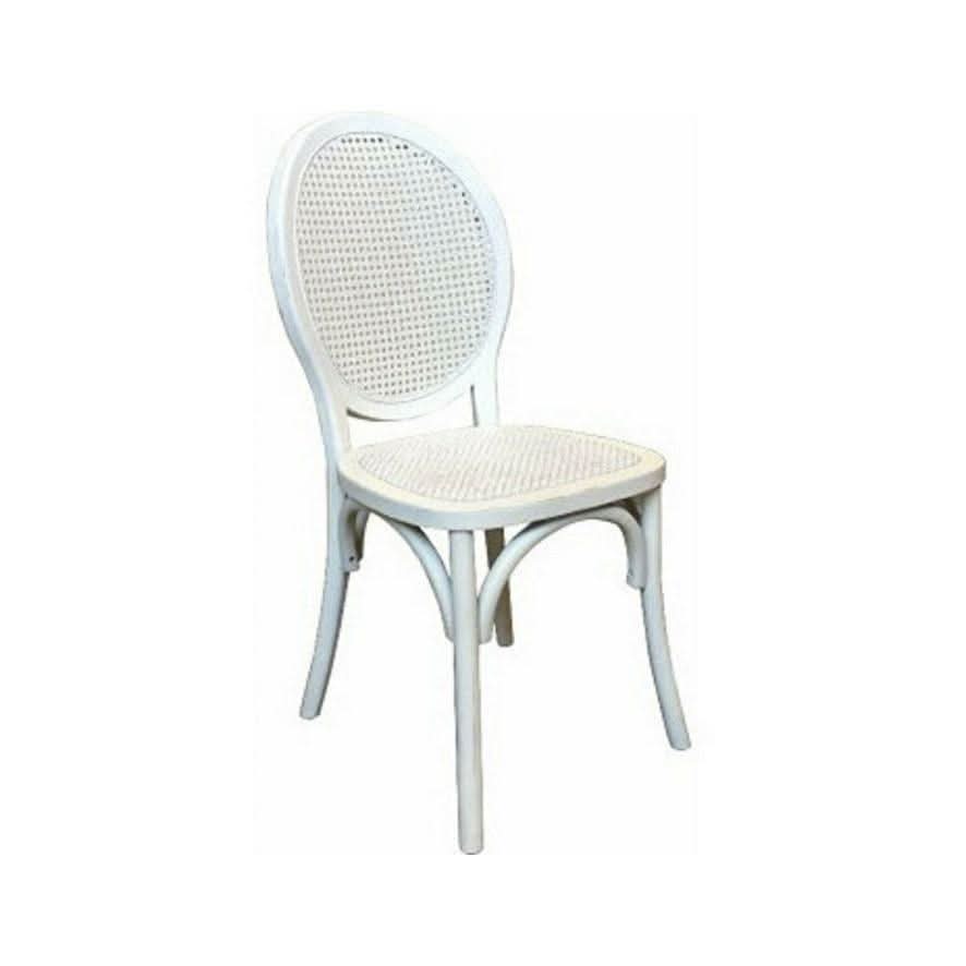 ISLANDER RECYCLED ELM TIMBER DINING CHAIR OPEN RATTAN WEAVE WHITE 44X55X95(H) CM - MyChocolateWood