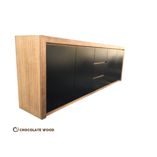 IVES 4 DOOR 3 DRAWER TASSIE OAK BUFFET MADE TO ORDER - MyChocolateWood