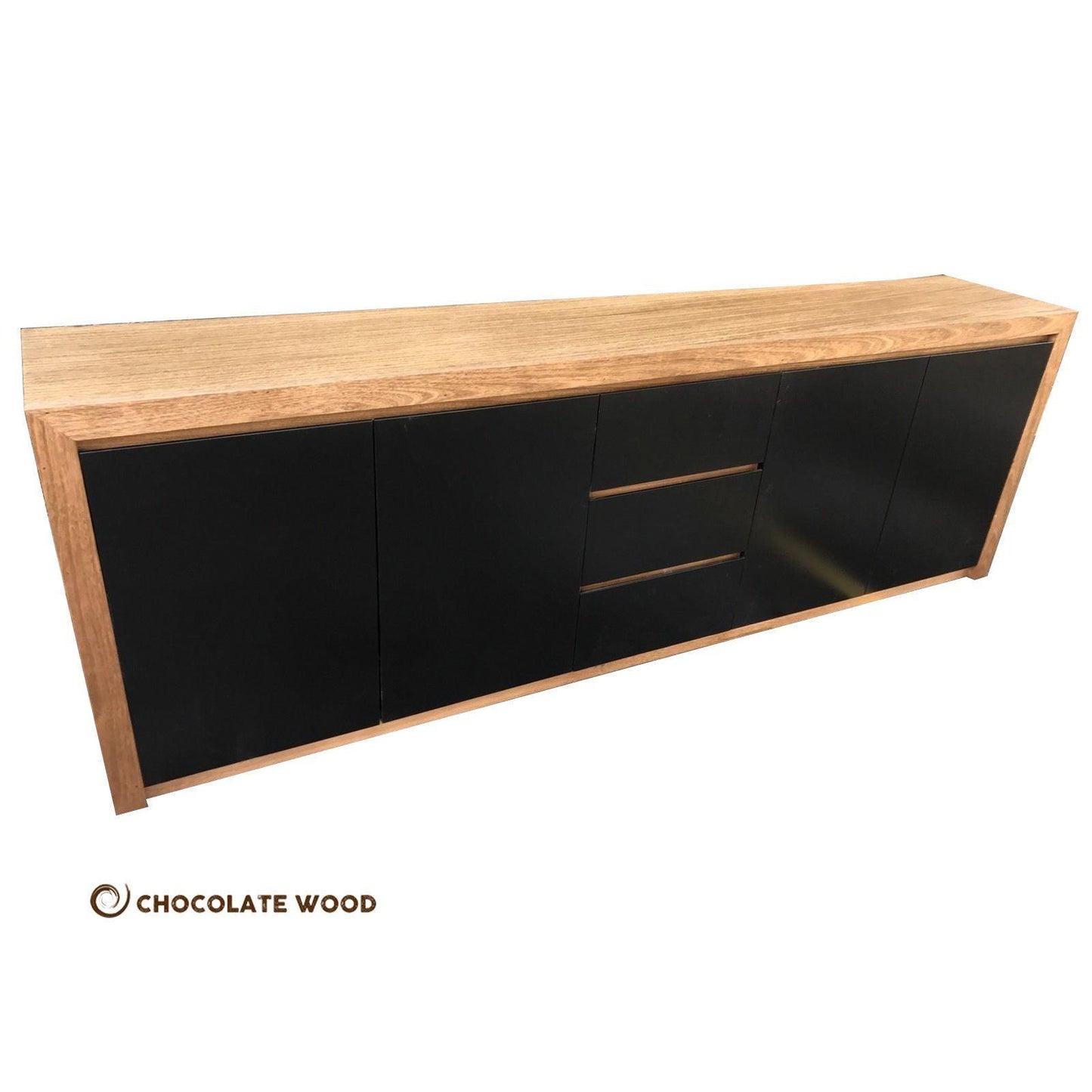 IVES 4 DOOR 3 DRAWER TASSIE OAK BUFFET MADE TO ORDER - MyChocolateWood