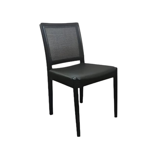 JAMAICA CONTEMPORARY DINING CHAIR RADIO RATTAN WEAVE IN BLACK - MyChocolateWood