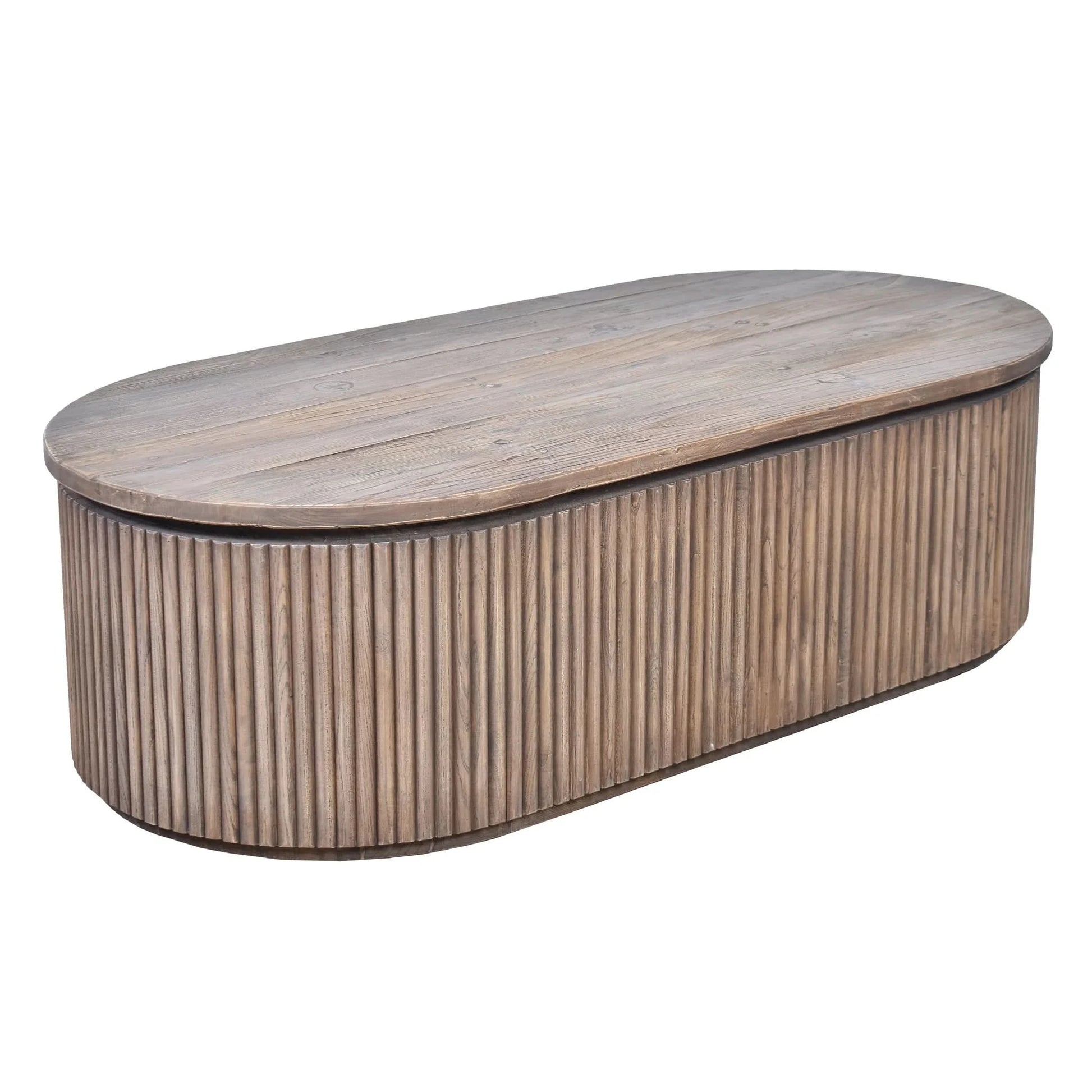 JARVIS SLATTED OLD ELM COFFEE TABLE NATURAL - MyChocolateWood