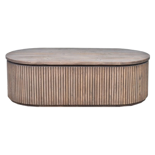 JARVIS SLATTED OLD ELM COFFEE TABLE NATURAL - MyChocolateWood