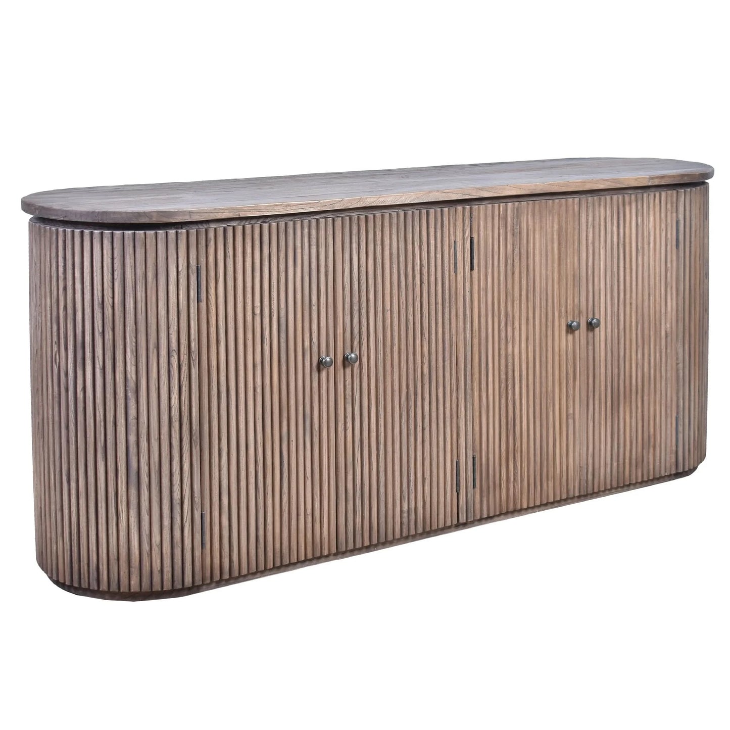 JARVIS SLATTED OLD ELM SIDE SIDEBOARD/BUFFET  NATURAL - MyChocolateWood