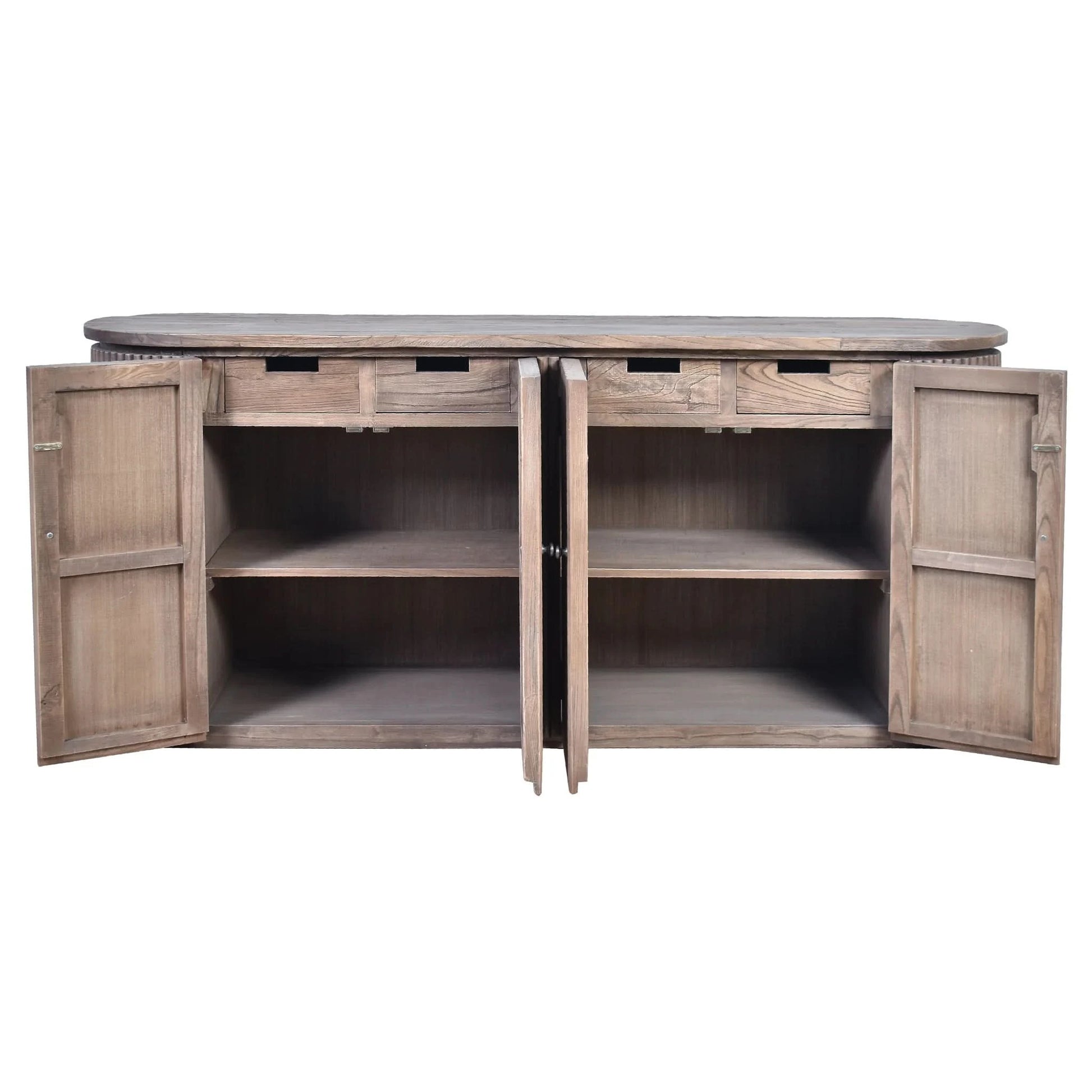 JARVIS SLATTED OLD ELM SIDE SIDEBOARD/BUFFET  NATURAL - MyChocolateWood
