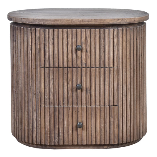 JARVIS SLATTED OLD ELM SIDE TABLE LAMP TABLE BEDSIDE TABLE  NATURAL