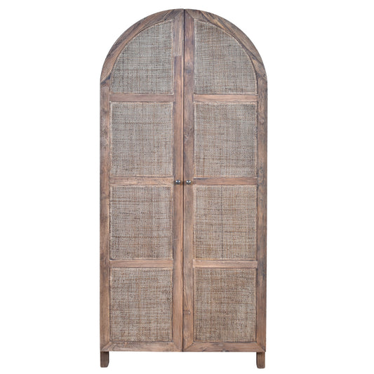 JASPA ARCHED OLD ELM CABINET STORAGE CABINET CUPBOARD