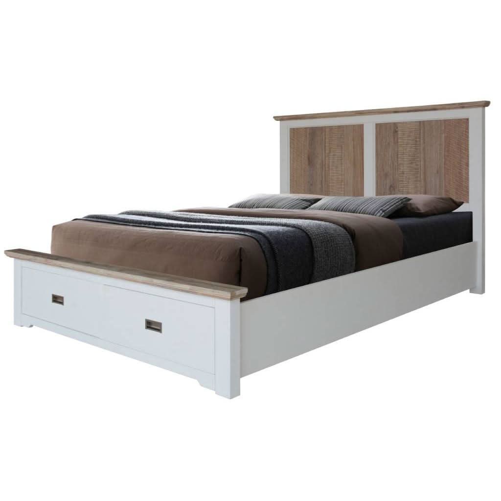 CASSIE ACACIA WOOD QUEEN SIZE BED + DRESSER + 2 X BEDSIDE TABLES PACKAGE DEAL - MyChocolateWood