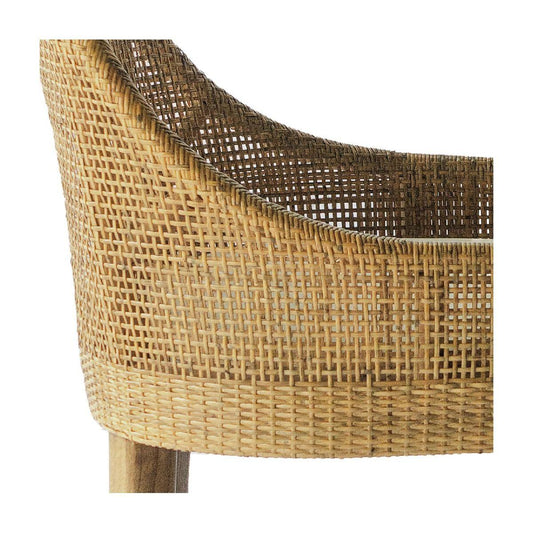 JENALLI HAMPTONS RATTAN COUNTER STOOL IN MANGO TEAK - MyChocolateWood