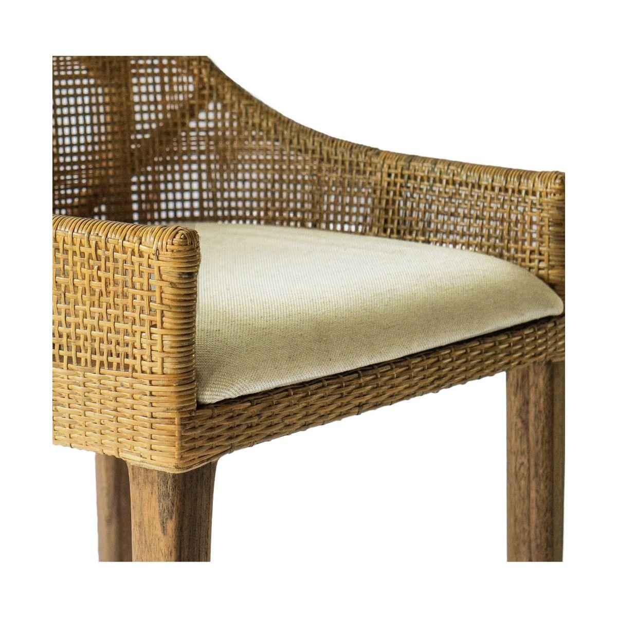 JENALLI HAMPTONS RATTAN COUNTER STOOL IN MANGO TEAK - MyChocolateWood