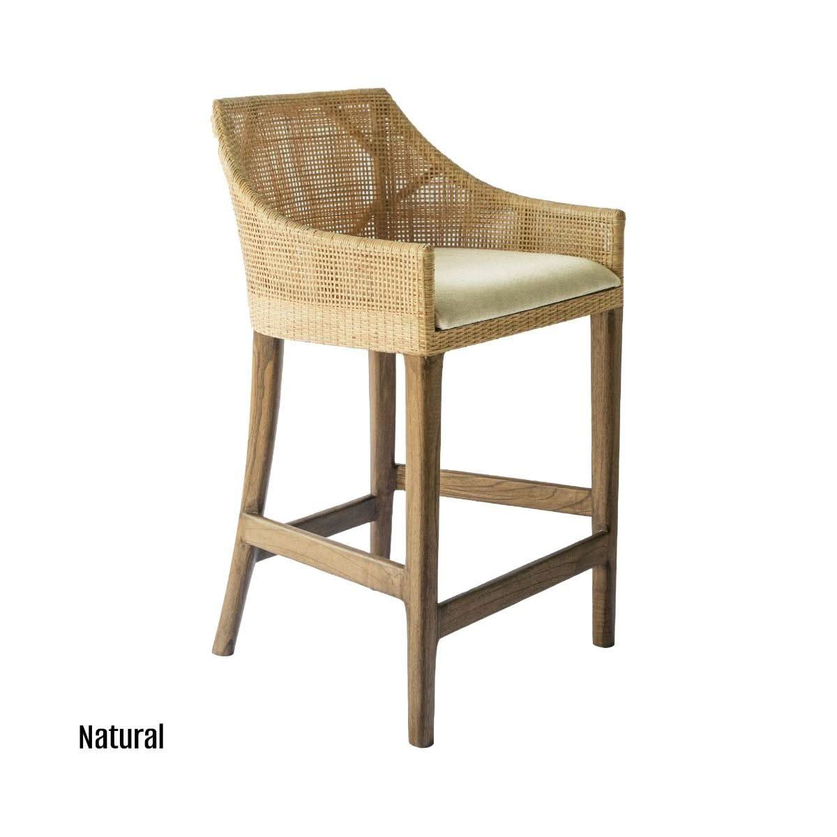 JENALLI HAMPTONS RATTAN COUNTER STOOL IN NATURAL - MyChocolateWood