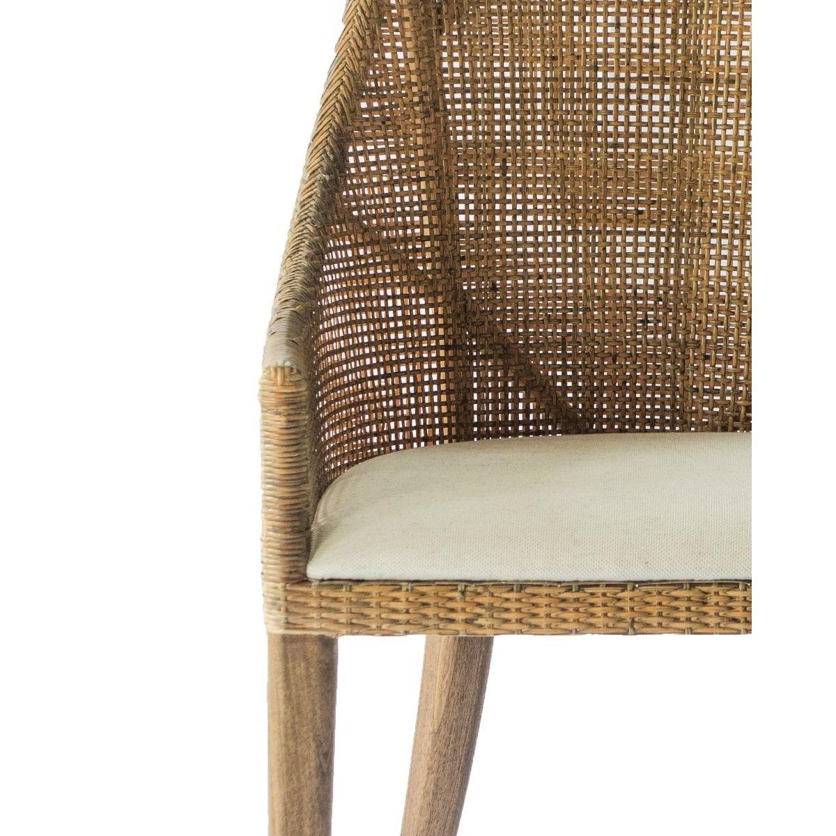 JENALLI HAMPTONS RATTAN DINING CHAIR/ LOUNGE CHAIR IN MANGO TEAK - MyChocolateWood