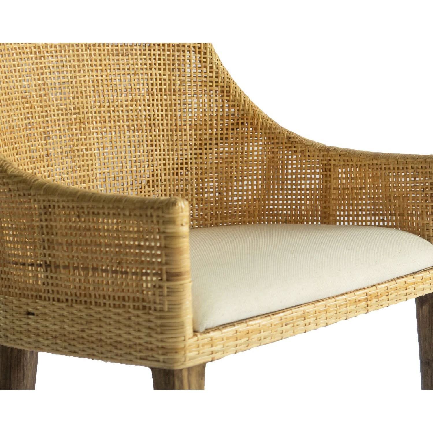 JENALLI HAMPTONS RATTAN DINING CHAIR/ LOUNGE CHAIR IN NATURAL - MyChocolateWood