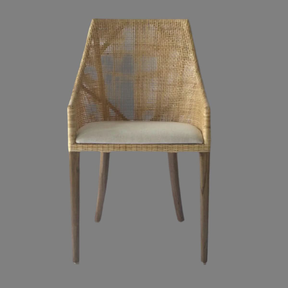 JENALLI HAMPTONS RATTAN DINING CHAIR/ LOUNGE CHAIR IN NATURAL - MyChocolateWood