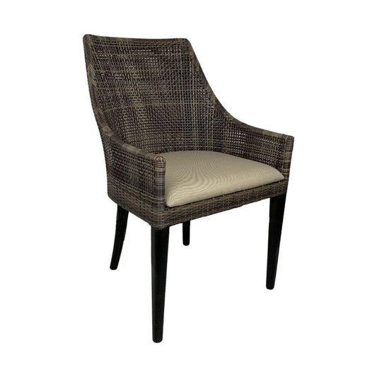 JENALLI HAMPTONS RATTAN OUTDOORS DINING CHAIR MOCHA - MyChocolateWood