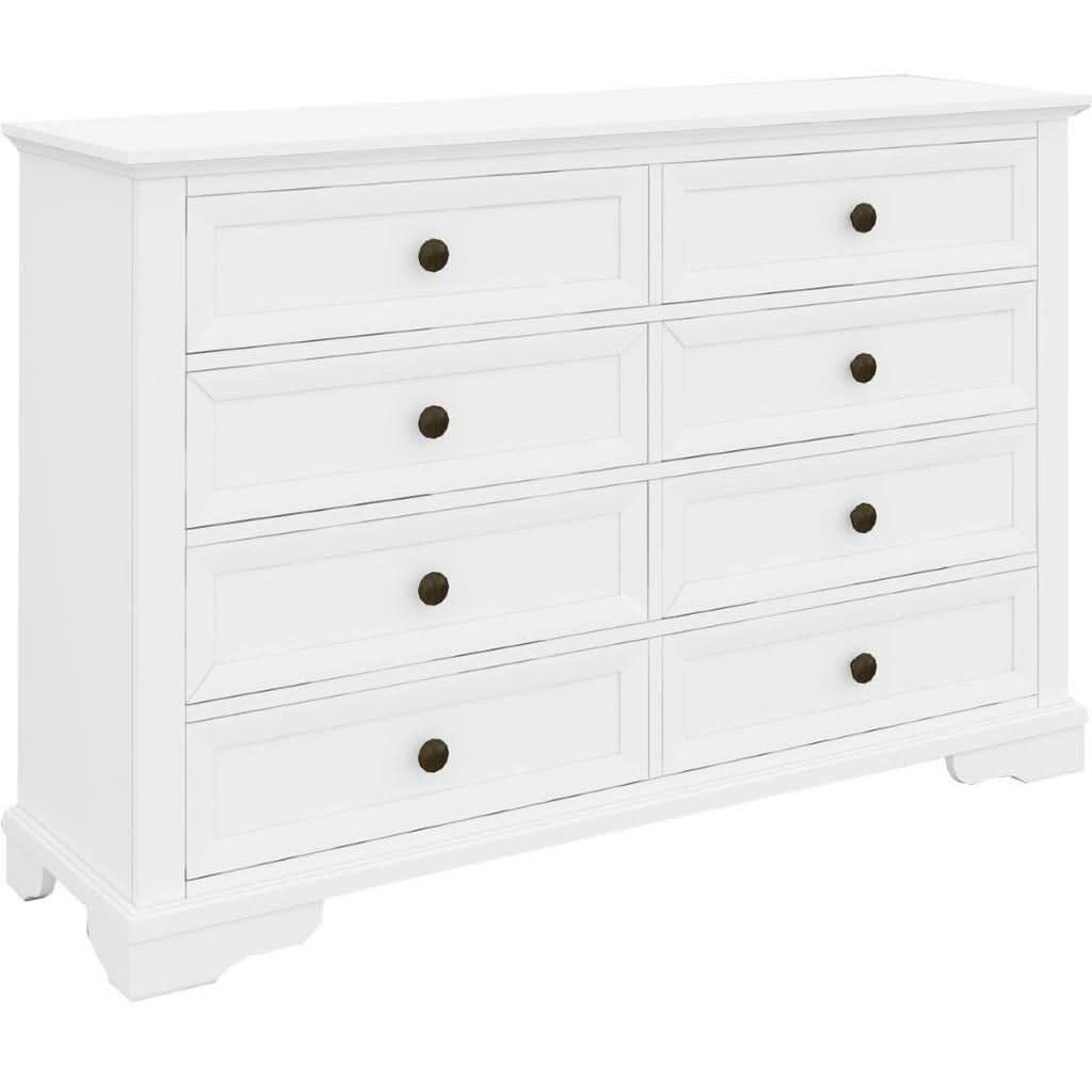 JENNA 8 DRAWERS ACACIA WOOD DRESSER - MyChocolateWood