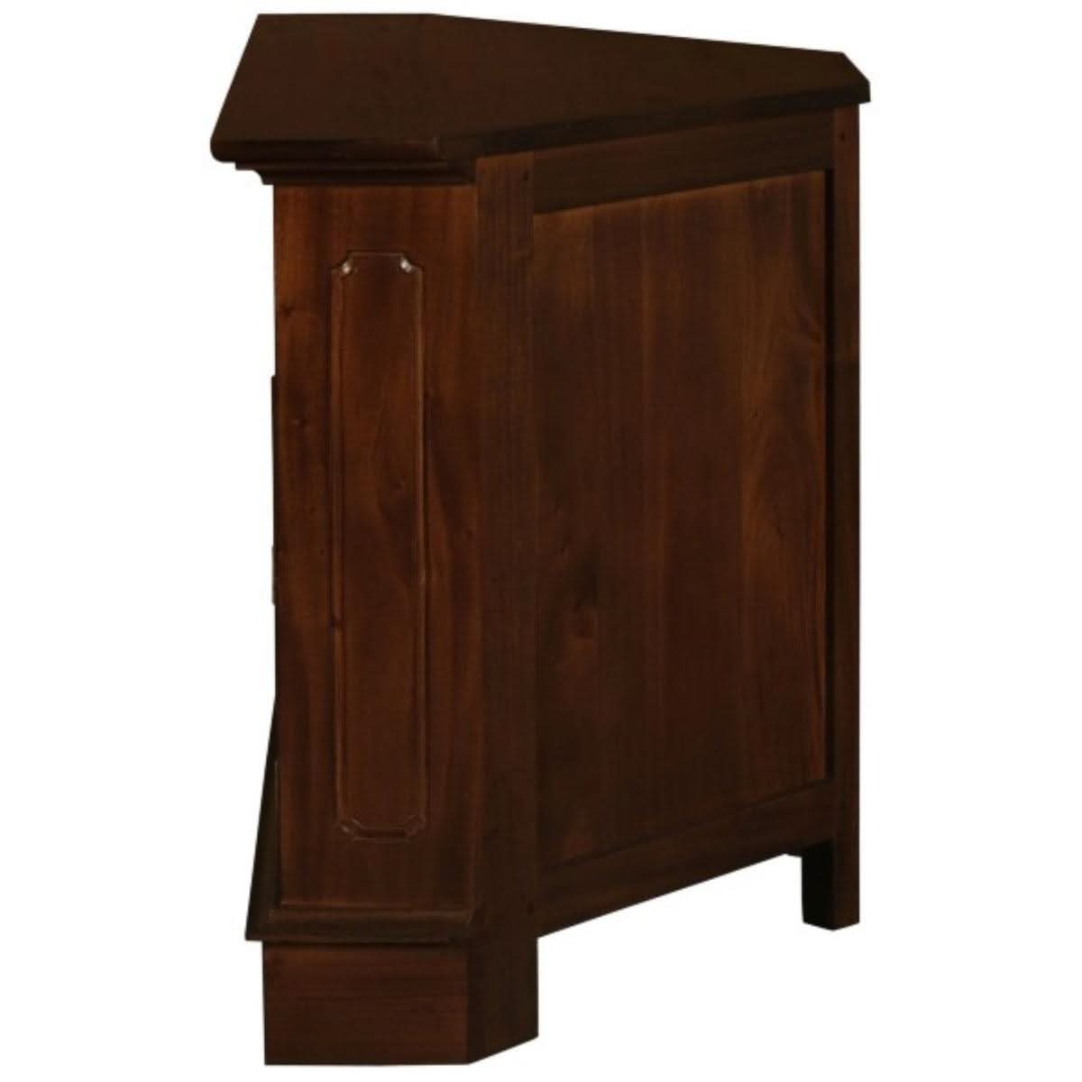 JEREMIAH CORNER SOLID MAHOGANY TV UNIT 2 DOORS/SHELF - MAHOGANY - MyChocolateWood