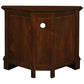 JEREMIAH CORNER SOLID MAHOGANY TV UNIT 2 DOORS/SHELF - MAHOGANY - MyChocolateWood