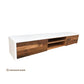 JESSICA LOWLINE TV/ENTERTAINMENT UNIT ETU IN POLYURETHANE & RECYCLED HARDWOOD AUSTRALIAN CUSTOM MADE - MyChocolateWood