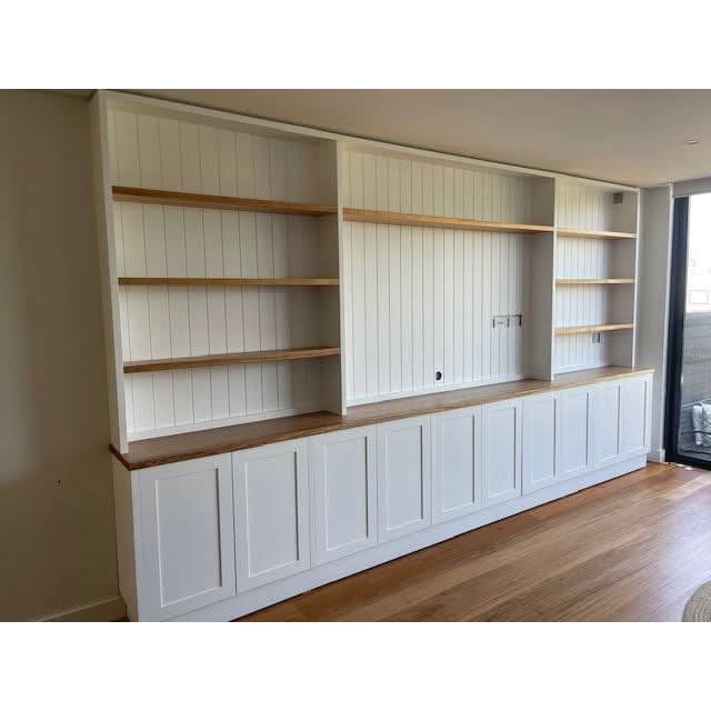 JONQUILLE FRENCH PROVINCIAL HAMPTONS STYLE 2 TONE WALL UNIT TV ENTERTAINMENT CENTRE BOOKCASE/BOOKSHELF - MyChocolateWood