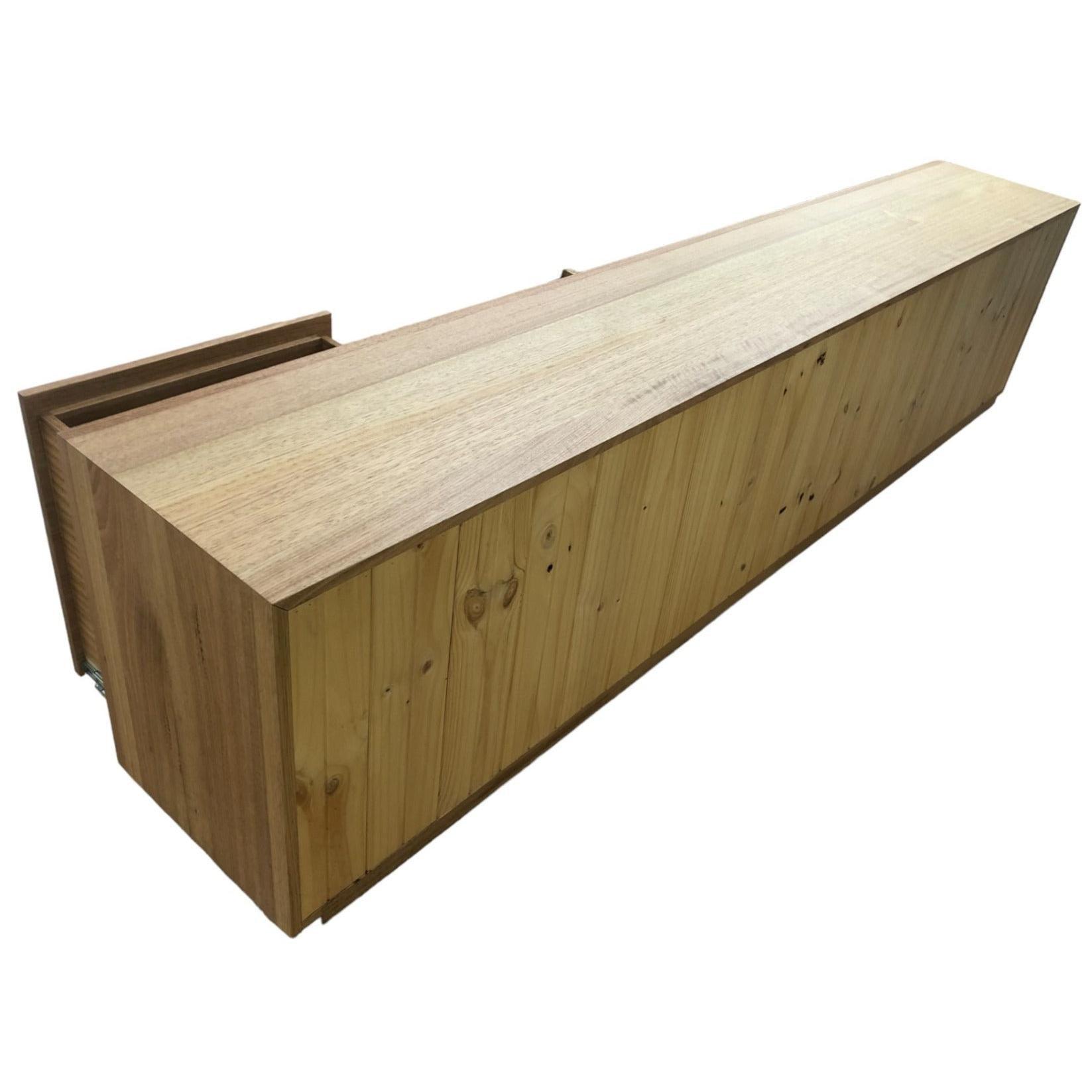 KAMILLA AUSTRALIAN MADE TASSIE OAK TV /ENTERTAINMENT UNIT WITH 2 DOORS & 2 LARGE DRAWERS & 2 SMALLER DRAWRS IN THE MIDDLE - MyChocolateWood