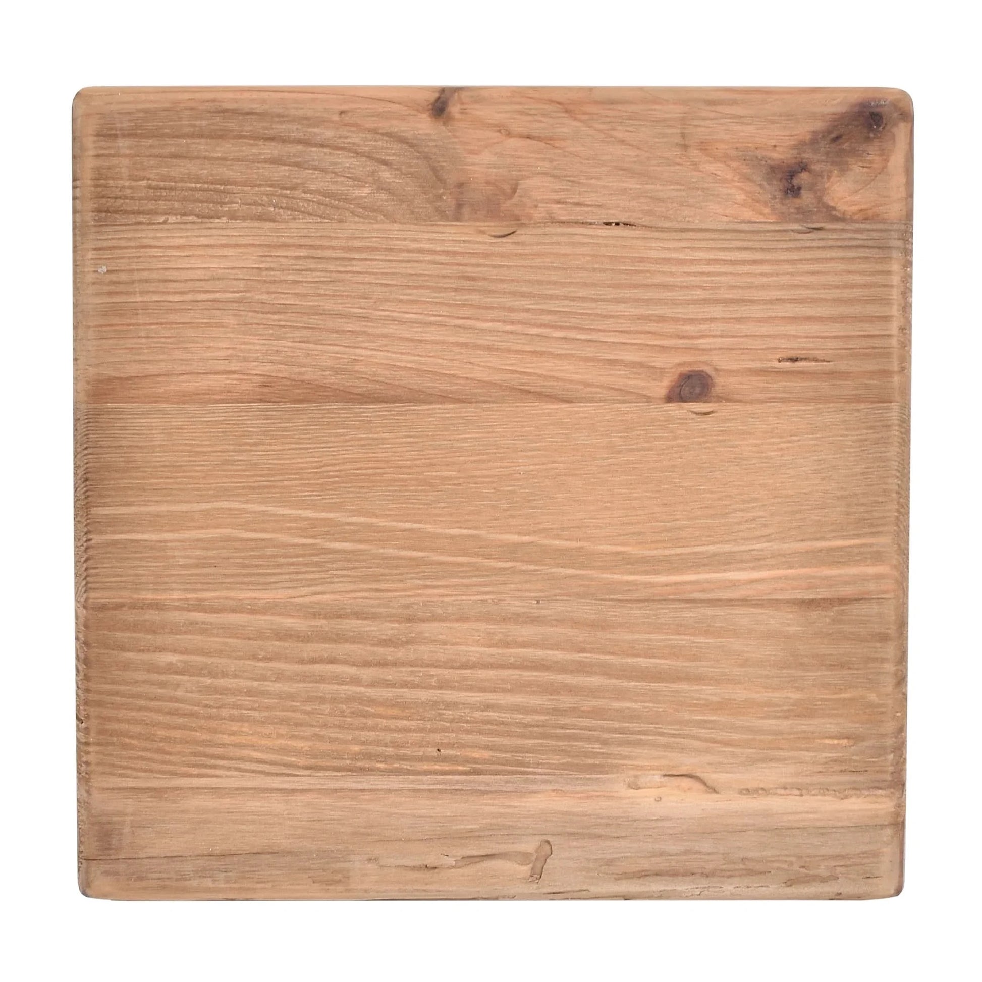 KANITZ RECYCLED PINE ZIGZAG STOOL/SIDE TABLE LAMP TABLE NATURAL - MyChocolateWood