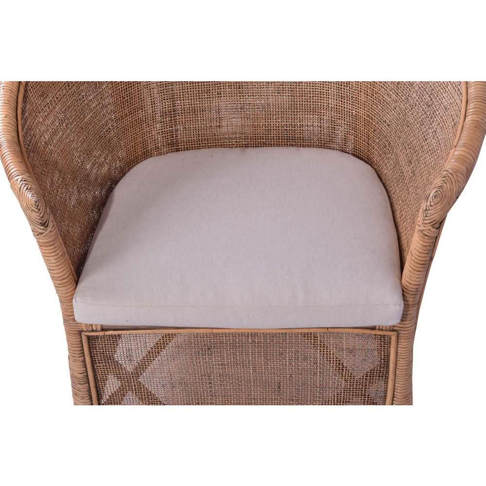 KARLA RATTAN ARMCHAIR LOUNGE CHAIR HONEY BROWN - MyChocolateWood
