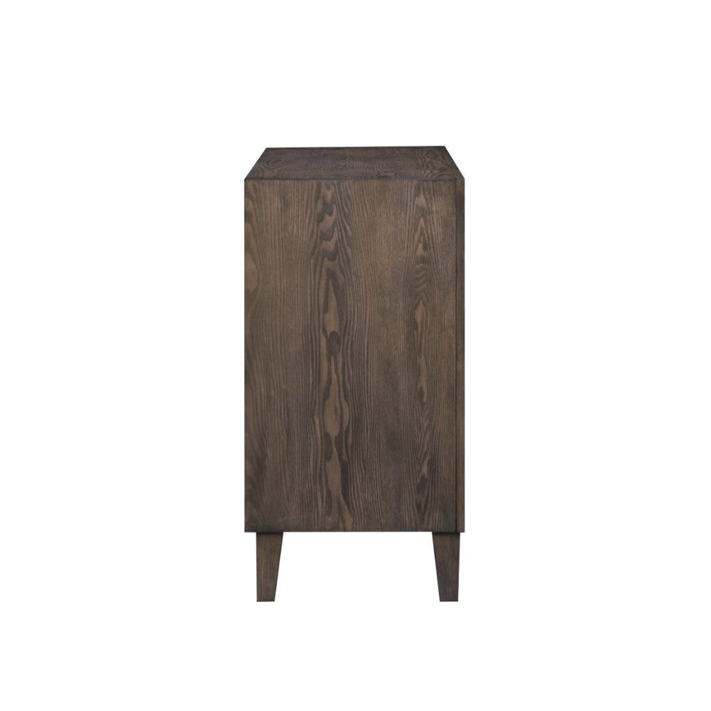 KASIANE RUBBERWOOD 6-DRAWER DRESSER  6-DRAWER CHEST OF DRAWERS CAFE GREY