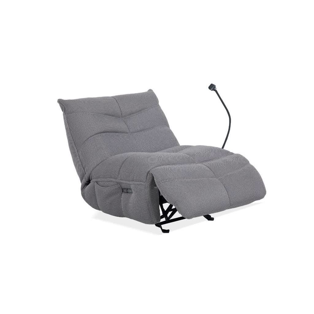 KASSEL GAMING CHAIR ELECTRIC RECLINER/ROCKER CHAIR WITH GLIDER & POWER REC. GREY - MyChocolateWood