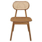 KELLY SOLID OAK & RATTAN DINING CHAIR ALMOND - MyChocolateWood