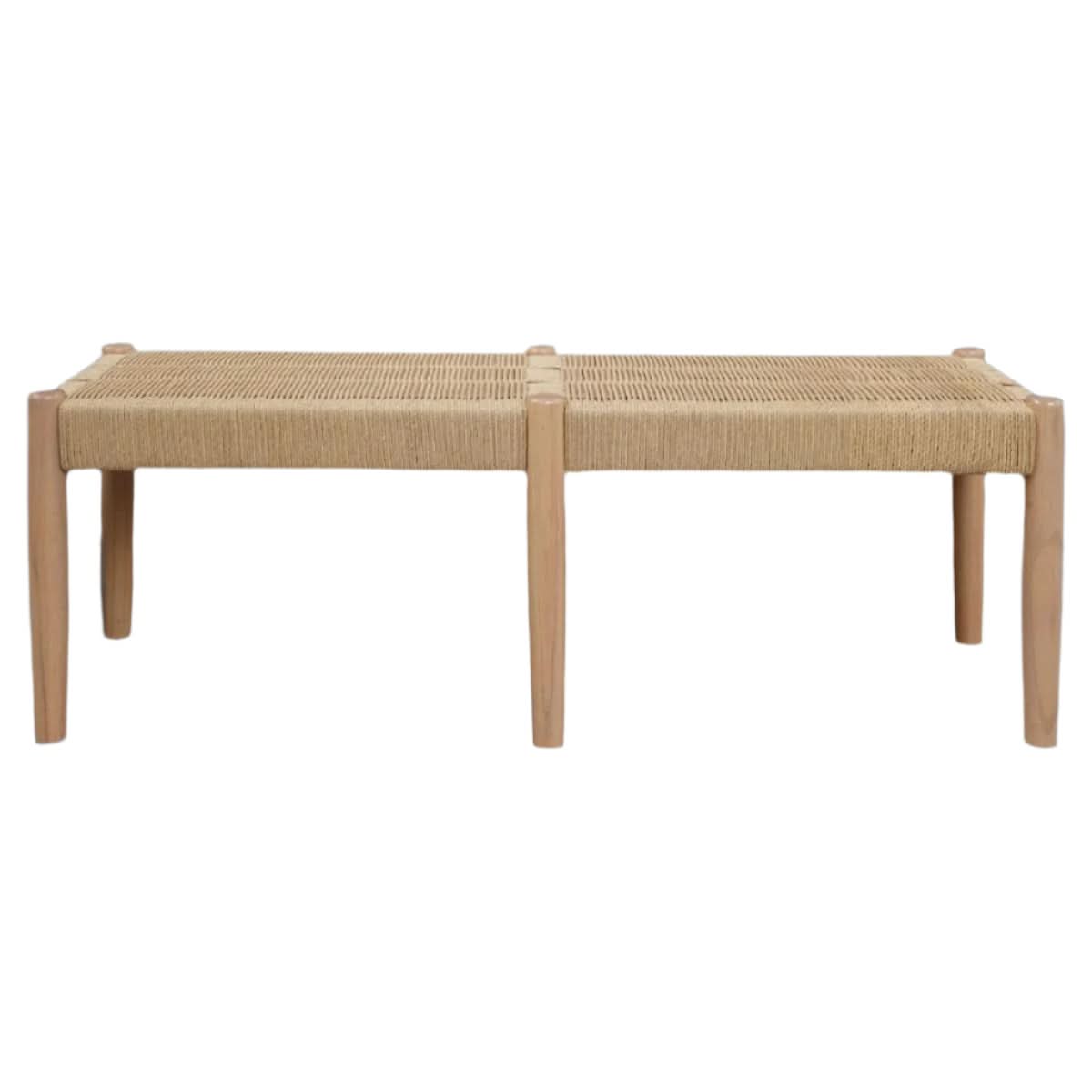 KELLY SOLID OAK TIMBER & LOOM 2-SEATER BENCH NATURAL - MyChocolateWood