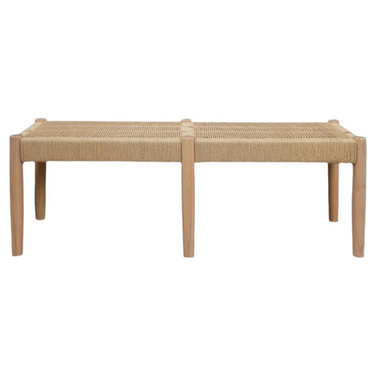 KELLY SOLID OAK TIMBER & LOOM 2-SEATER BENCH NATURAL - MyChocolateWood